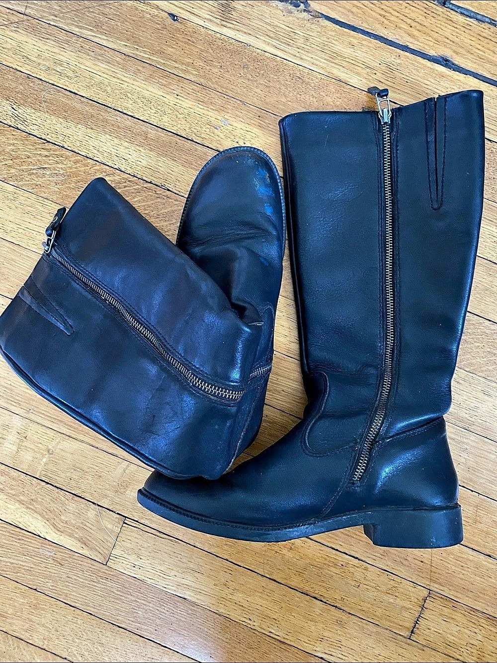 Kodiak Leather Tall Boots in Black